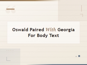 Oswald and Georgia Font Pairing Guide for Elegant Web Design